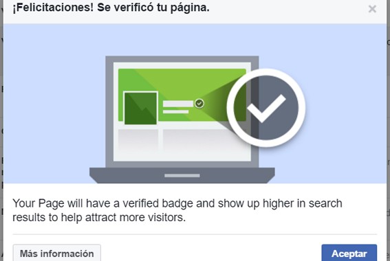 ¿Tienes tu página de facebook verificada?