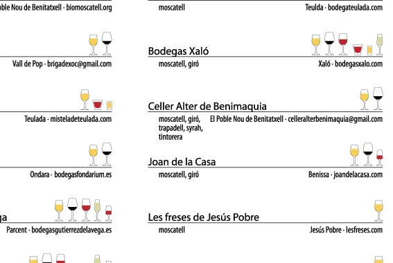 Carta de vinos de la Marina